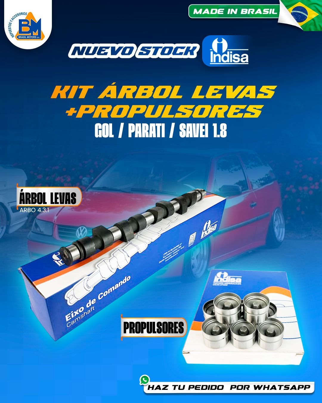 ARBOL LEVAS GOL G3 PARATI SAVEIRO 1.8